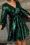 Alden Adair Cher Tinsel Sequin Dress