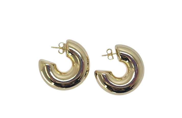 Sheila Fajl Shiny Gold Bubble Hoops