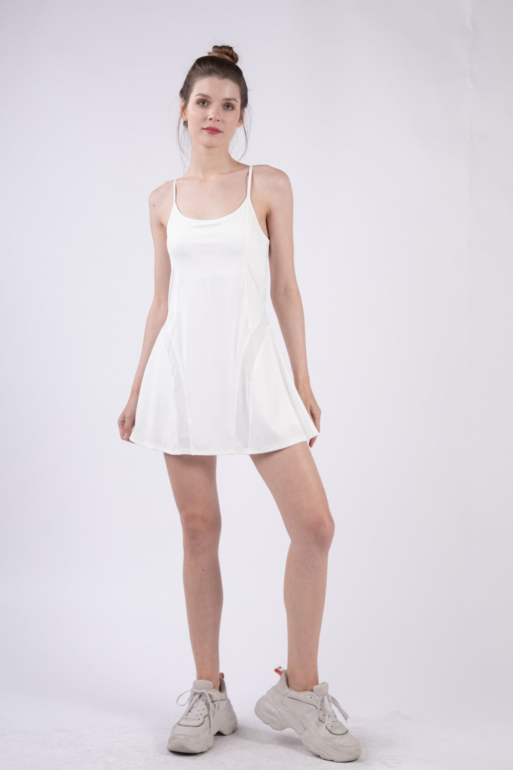 White Athletic Dress Romper (1 LARGE)