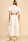 Cream Belted Maxi Dress