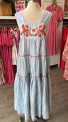 Sister Mary Rosa Blue Stripe Maxi Dress