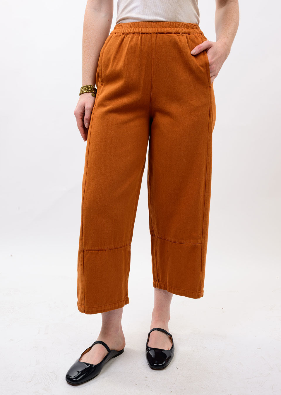 Ivy Jane | Rust Barrel Pant w/ Elastic Waist