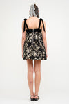 Sofie The Label Gabrie Floral Mini Dress w/ Velvet Details (SMALL)