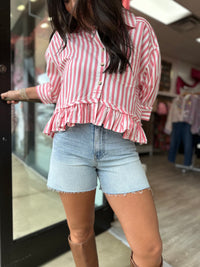 Kut Jane High Rise Long Short in Deep Vintage