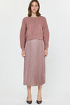 Current Air Ash Rose Removable Sweater w/ Pleat Midi Dress