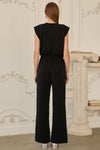 Black Brushed Modal Jumpsuit