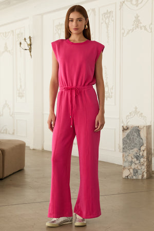 Fuchsia Pink Brushed Modal Jumpsuit