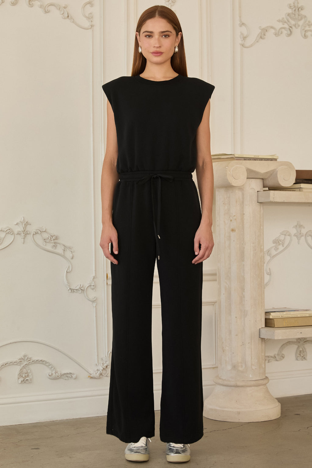 Black Brushed Modal Jumpsuit