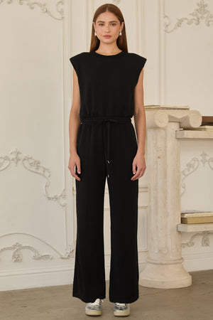 Black Brushed Modal Jumpsuit