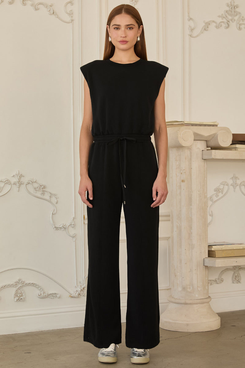 Black Brushed Modal Jumpsuit