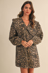 Leopard Oversized Collar Dress