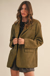 Olive Suede Blazer