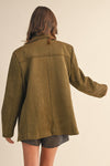 Olive Suede Blazer