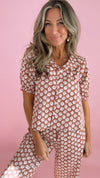 Rylee + Cru Ruby Fleur Ruffle Pjs (1 XS)
