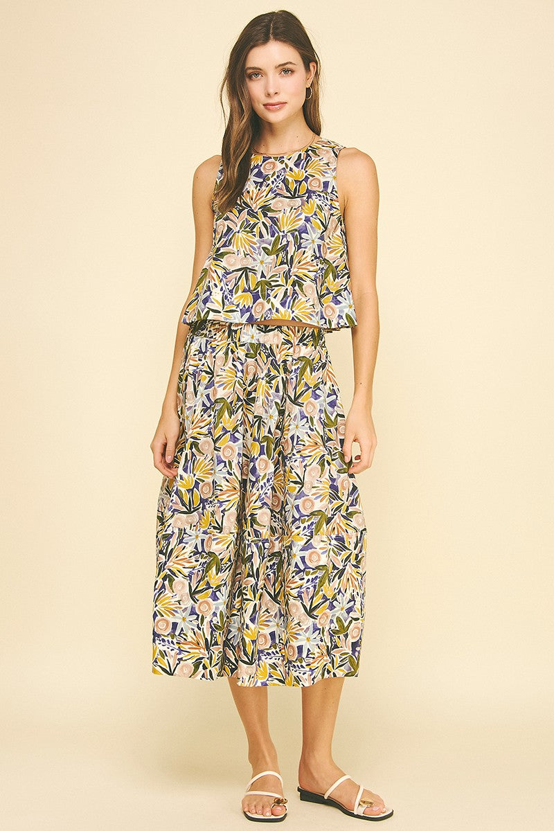 Floral Skirt Set
