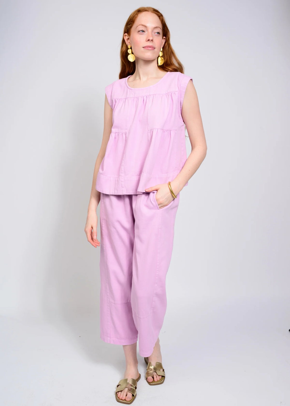 Ivy Jane | Pink Patched Swing Top