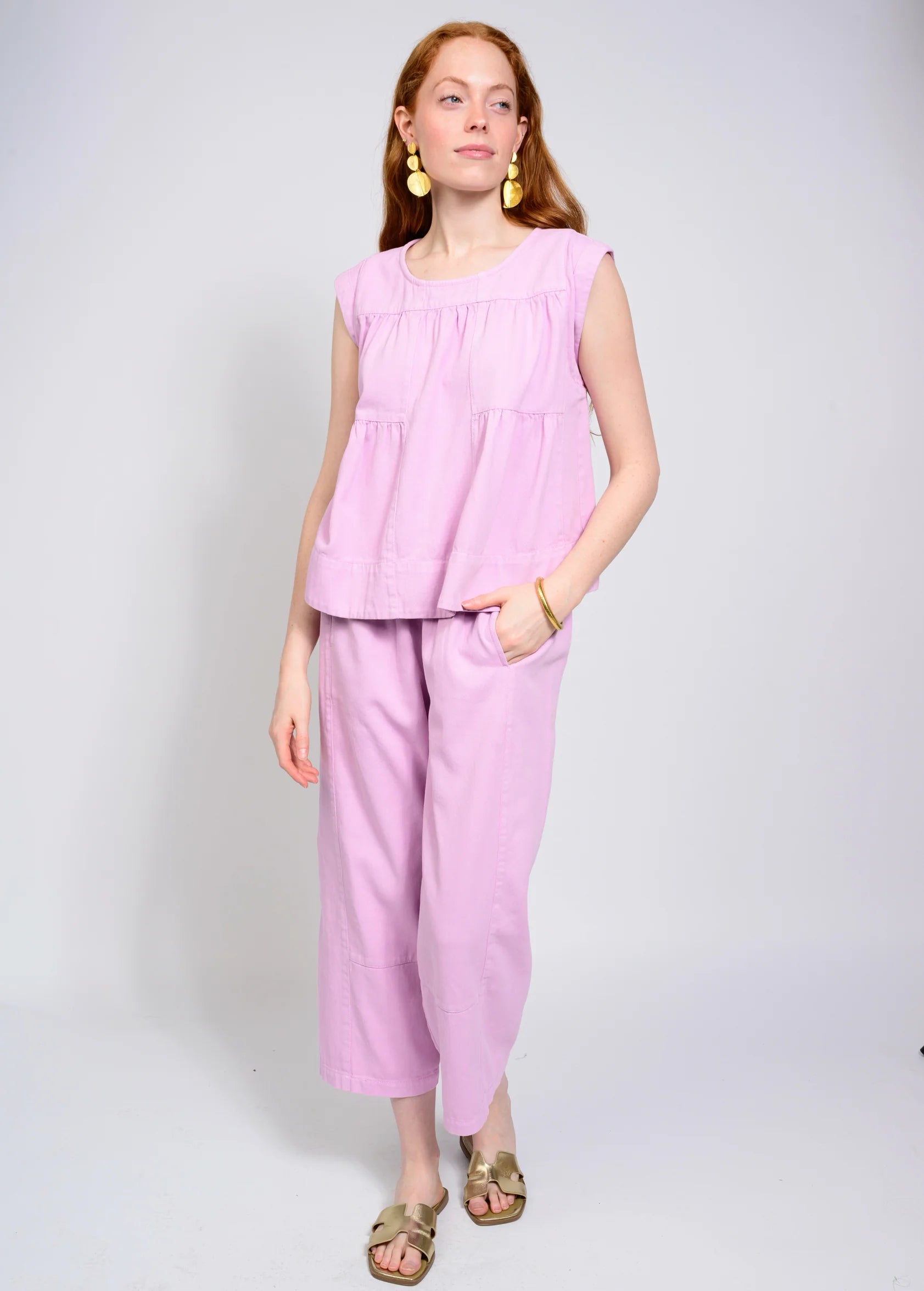 Ivy Jane | Pink Patched Swing Top
