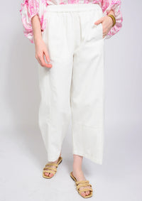 Ivy Jane White Barrel Pant