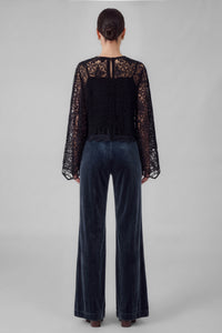 Current Air | Black Lace Poncho w/ Cami Top