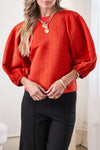 Current Air Amber Solid 3/4 Sleeve Top