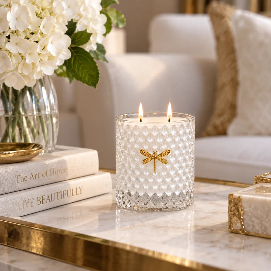 Dragonfly | Bella White + Gold Candle