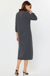 Current Air Charcoal Wool Sweater Midi Dress
