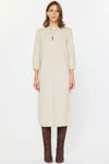 Current Air Oatmeal Wool Sweater Midi Dress