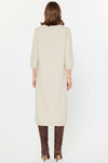 Current Air Oatmeal Wool Sweater Midi Dress