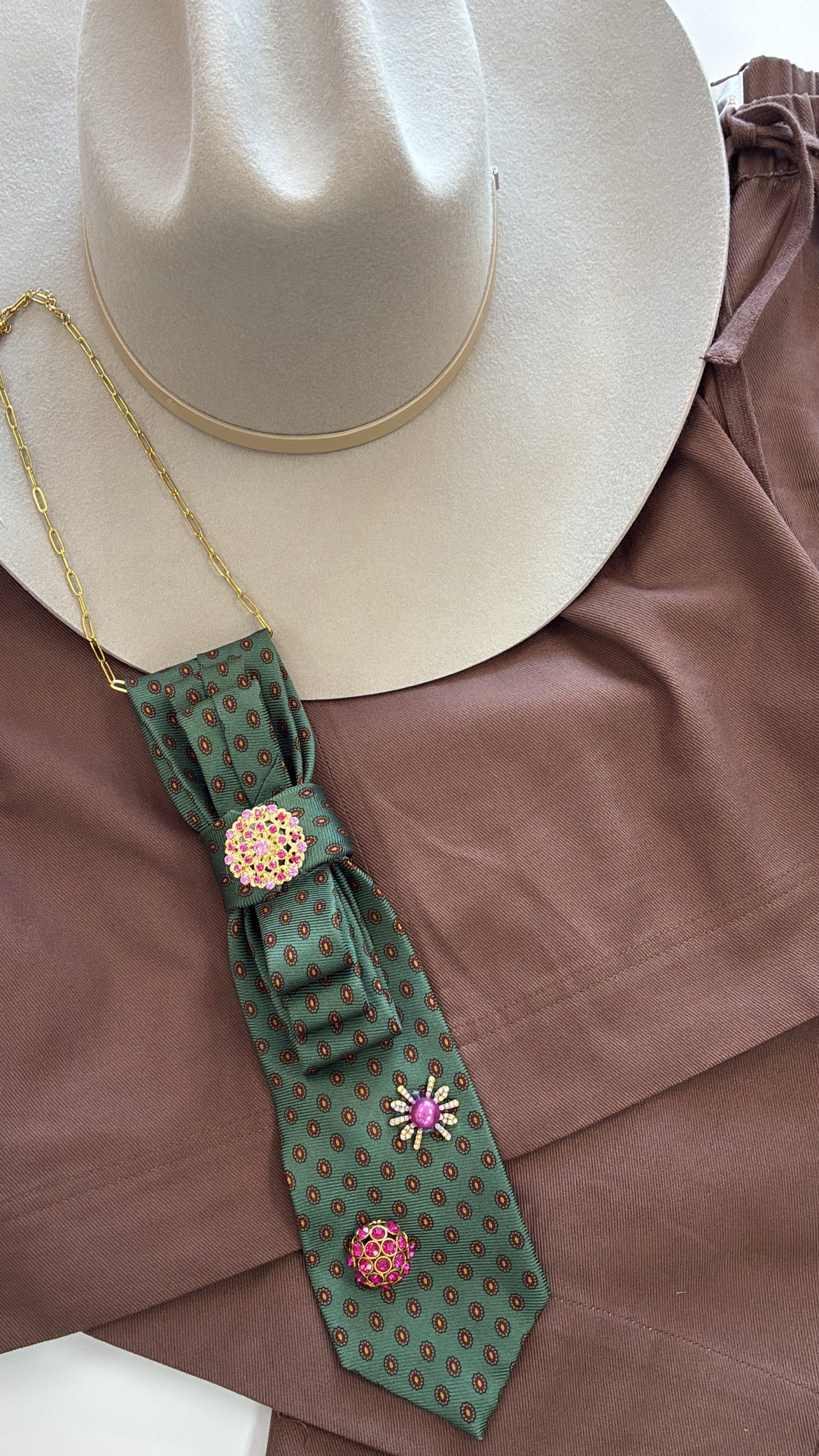 Tie-Necklace | Hunter Green