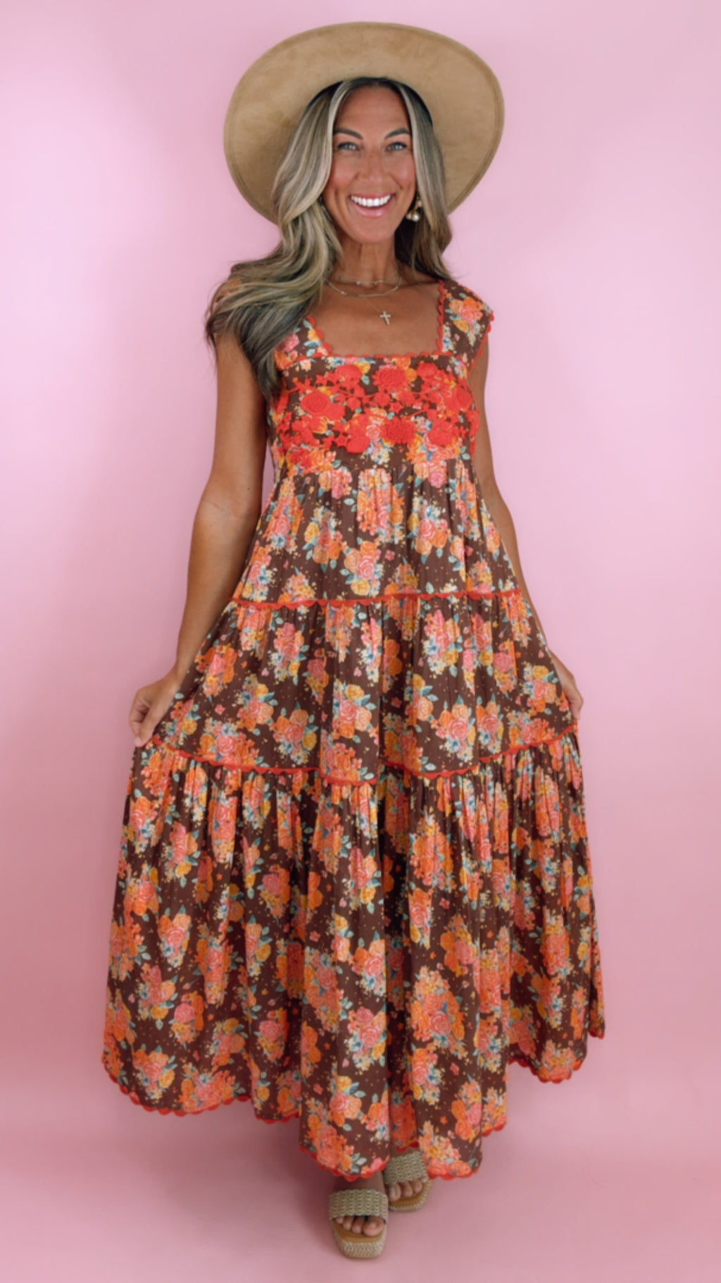 Sister Mary Rosa Floral Midi Dress