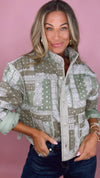 Olive Bandana Puff Jacket