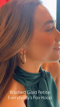 Sheila Fajl | Brushed Gold Petite Everybody's Fav Hoop