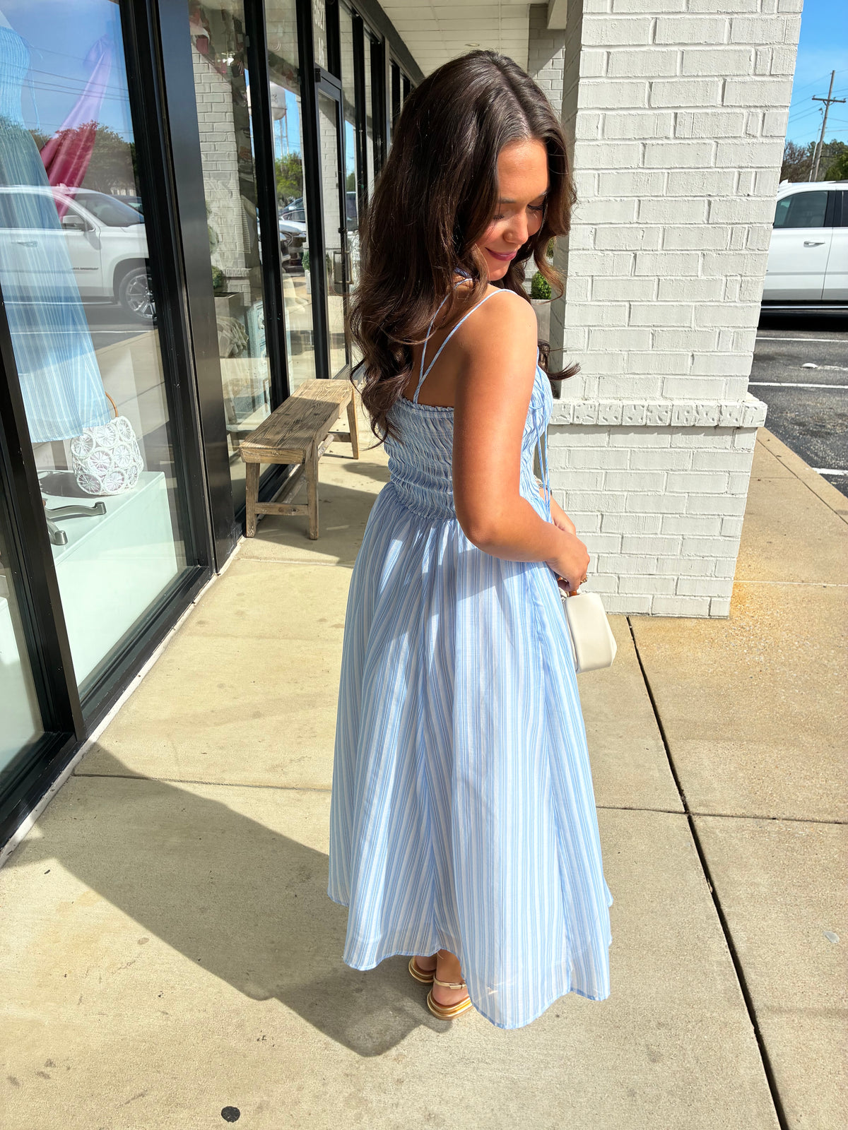 ASTR | Lahela Dress in Blue Stripe