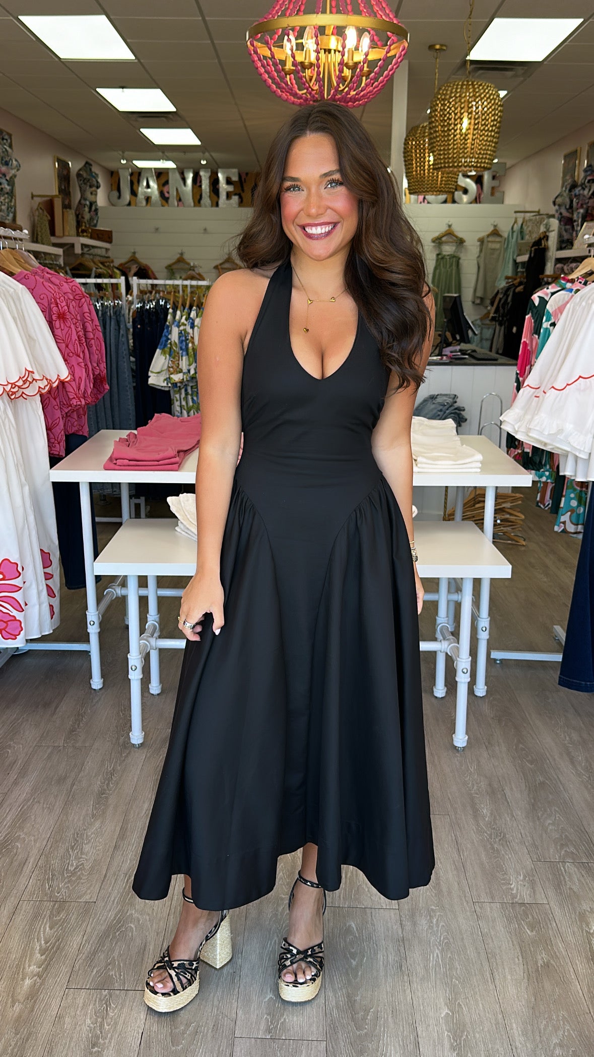 ASTR Black Meana Dress