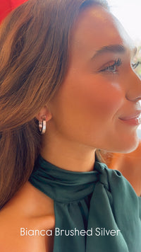 Sheila Fajl | Brushed Silver Bianca Hoop