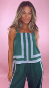 Hunter Green Stripe Pants Set (1 MEDIUM)