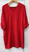 Ivy Jane Red Dolman Shift Dress