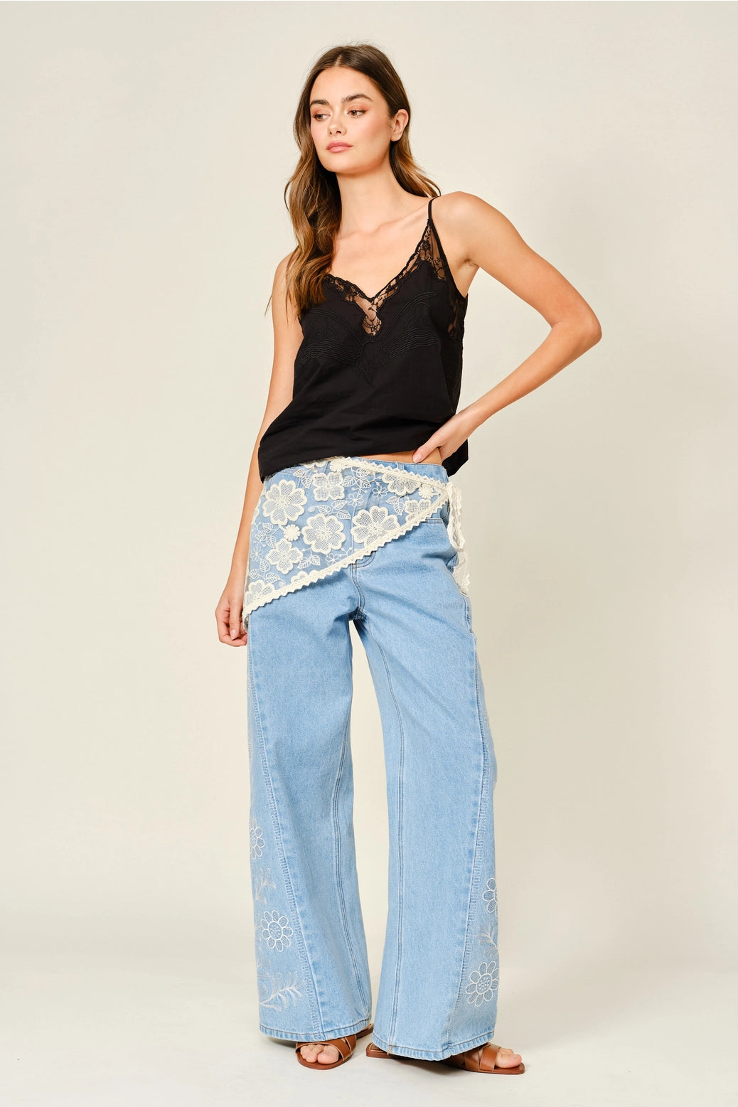 Lace Scarf Waist Wrap