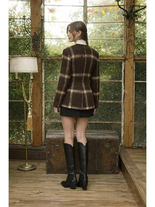 Moon River | Plaid + Textured Blazer