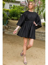 THML Black Bell Sleeve Dress (SMALL)