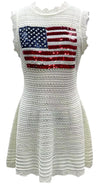 Queen of Sparkles Knit Tank American Flag Dress