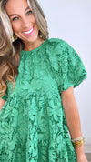 Endless Rose Green Sequins Tiered Mini Dress (SMALL)