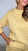 Ivy Jane Mustard Quilted Knit Set