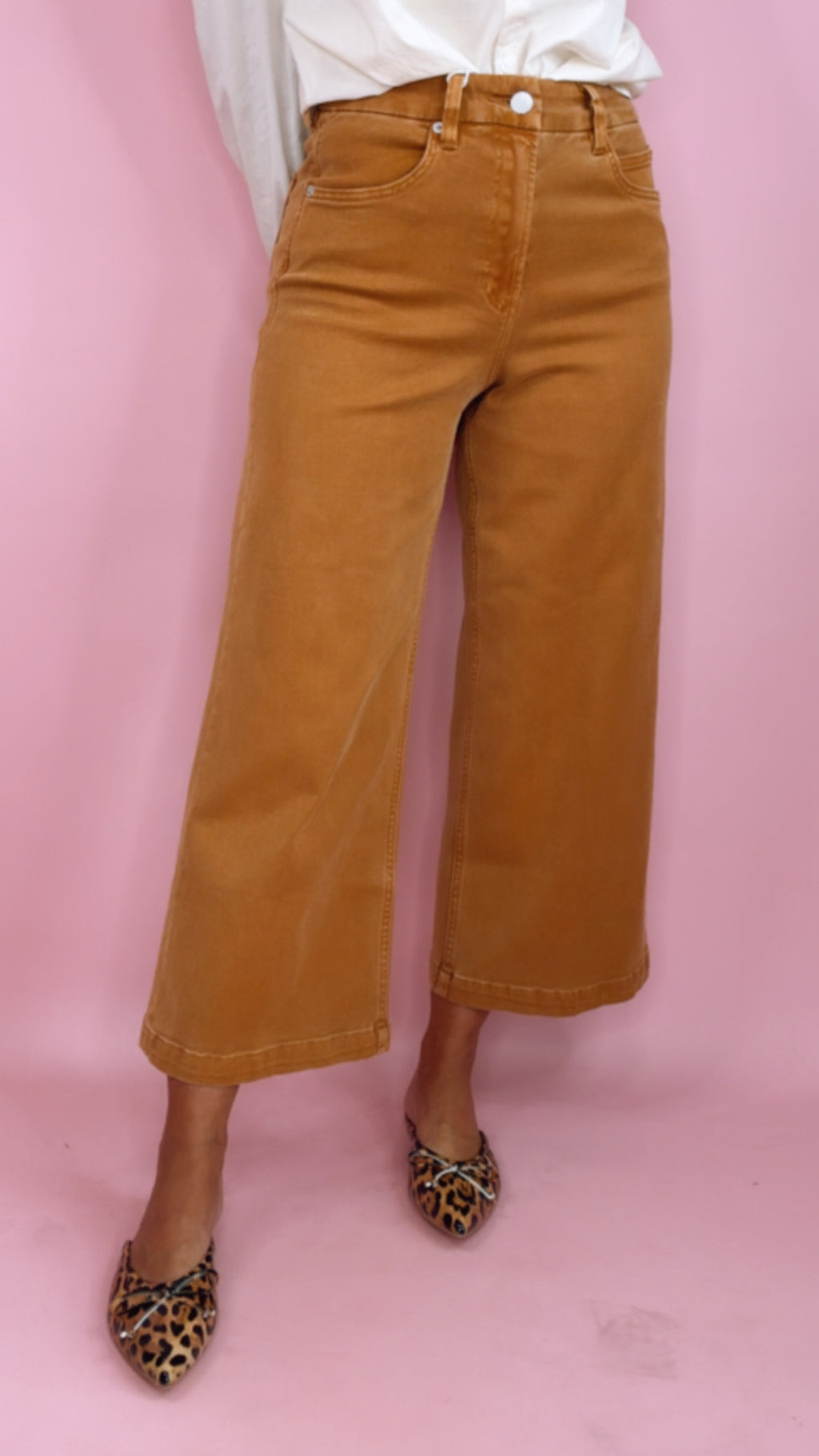 Dear John: High Rise Audrey Wide Leg in Biscuit
