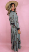 Uncle Frank Double Button Bordered Dress