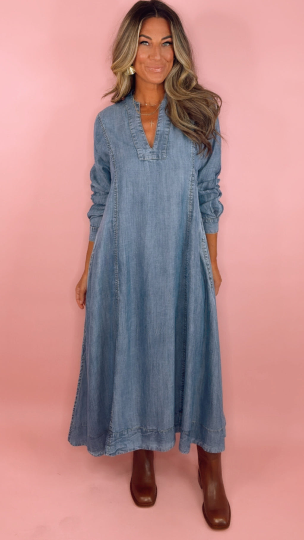 Uncle Frank Denim Midi Caftan