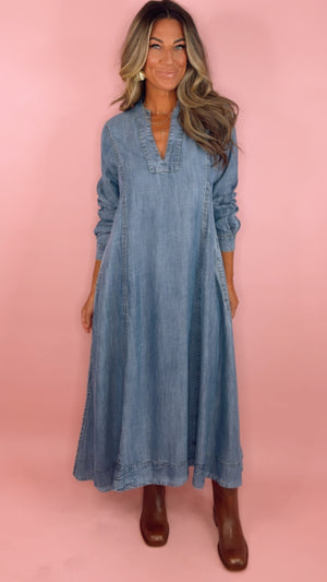 Uncle Frank Denim Midi Caftan