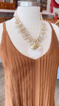White Coral Branch Shell Necklace
