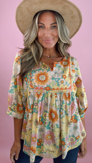 Ivy Jane Floral Popover Top