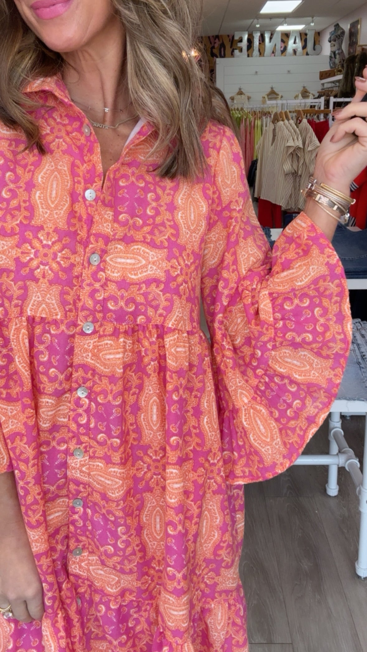 Uncle Frank Printed Tiered Dress